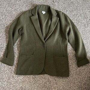 J.Crew Sweater Blazer Sz M in Olive Green